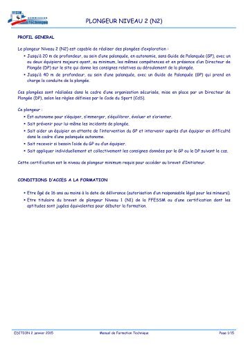 Niveau 2 - ffessm