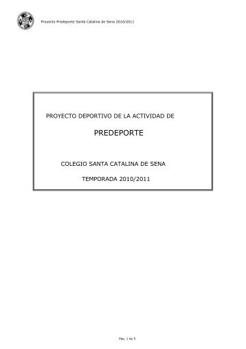 PREDEPORTE - Colegio Santa Catalina de Sena
