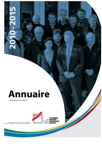 Annuaire des Ã©lus - Chambre de MÃ©tiers et de l'Artisanat de la Savoie