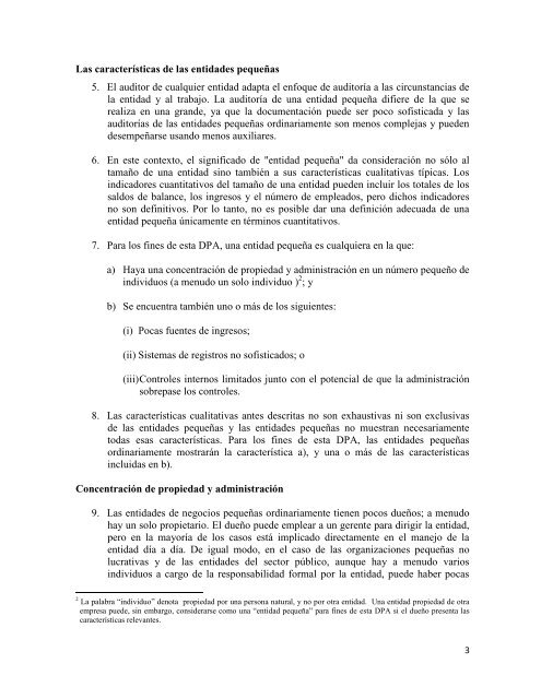 dpa 1005 declaracion de practicas de auditoria 1005 - Colegio de ...