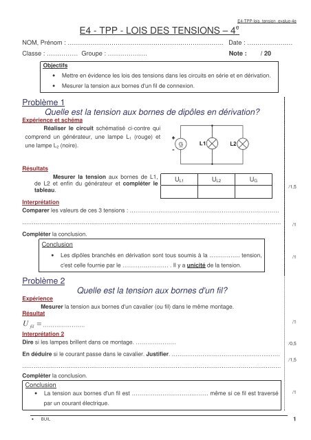 Loi des tensions