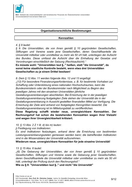 ULV Stellungnahme zur geplanten UG02-Novelle 2009.