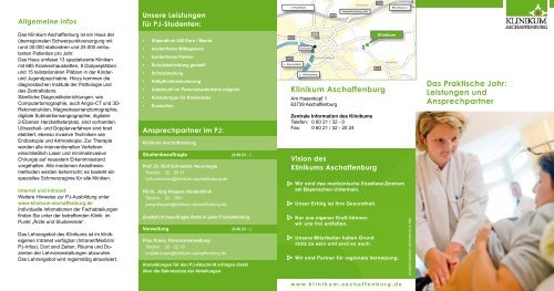 Klinikum Aschaffenburg Das Praktische Jahr: Leistungen und ...