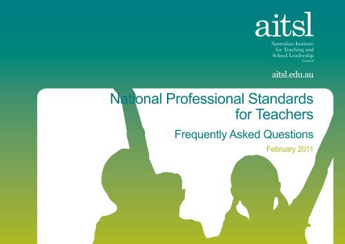 National Professional Standards for Teachers - AITSL, Australian ...