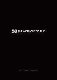 2012 annual report - TLA Worldwide