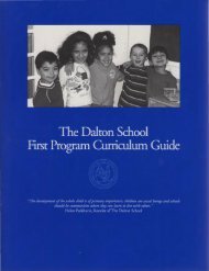 First Program Curriculum Guide - The Dalton School