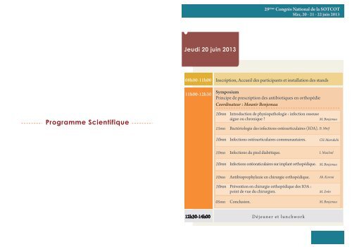 Programme Scientifique - sotcot