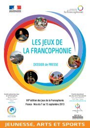 LES JEUX DE LA FRANCOPHONIE - energies 2050