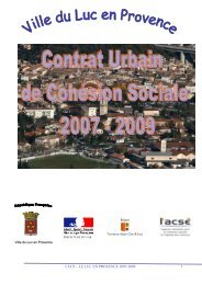 CUCS â LE LUC EN PROVENCE 2007-2009 1 - CRPV-PACA