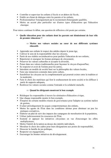 Forum multi-acteurs sur la gouvernance au Mali SÃ©ance 5 Â« Quelle ...