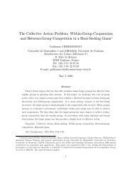The Collective Action Problem: Within-Group Cooperation and ...
