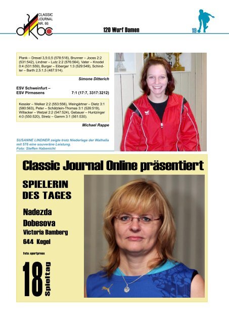 Classic Journal Online 66.2010 - Deutscher Kegler