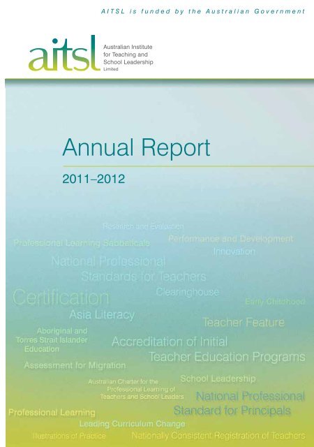 AITSL Annual Report 2011-12 - Australian Institute for Teaching and ...