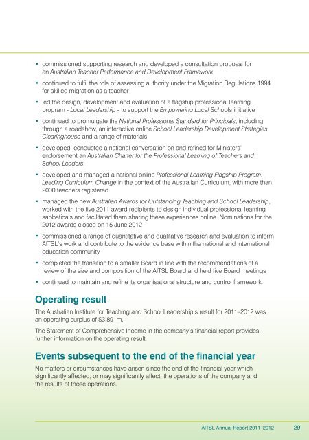 AITSL Annual Report 2011-12 - Australian Institute for Teaching and ...