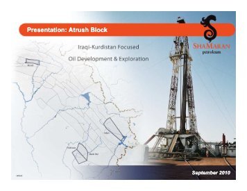 Atrush Block - ShaMaran Petroleum Corp. - Home