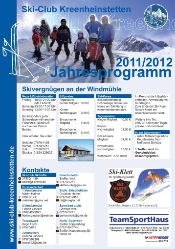 Jahresprogramm 2011/2012 - Ski-Club Kreenheinstetten