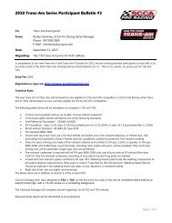 2010 Trans-Am Series Participant Bulletin #3 - SCCA Pro Racing
