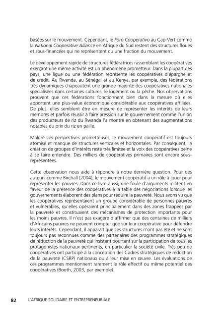 L'Afrique solidaire et entrepreneuriale La renaissance du ...