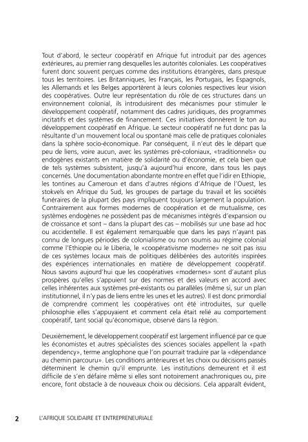 L'Afrique solidaire et entrepreneuriale La renaissance du ...