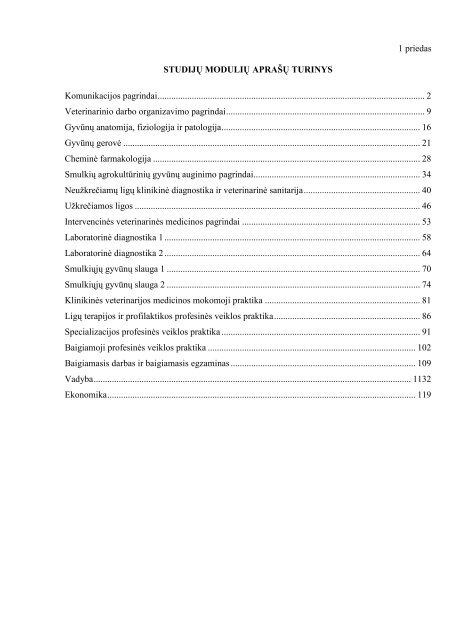 1 priedas - VIKO AgrotechnologijÅ³ fakultetas - Vilniaus Kolegija