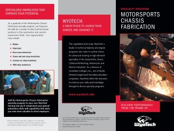 MOTORSPORTS CHASSIS FABRICATION - WyoTech Tour