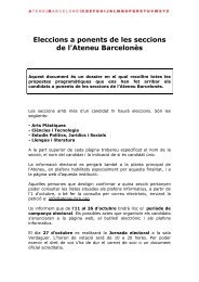 Dossier Eleccions Ponents AB - Ateneu Barcelonès
