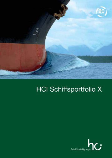 Propekt HCI Schiffsportfolio X - HAMMONIA Reederei