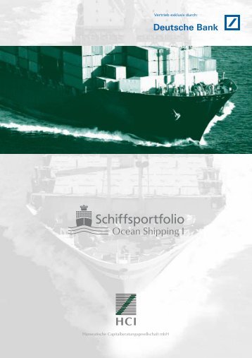 Prospekt der Ocean Shipping I - HAMMONIA Reederei