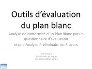 Outils d'évaluation du plan blanc - Afgris