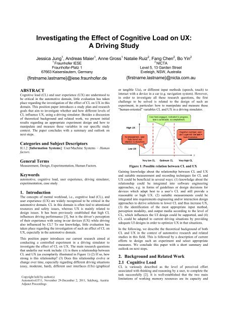 Investigating the Effect of Cognitive Load on UX: A Driving Study