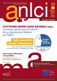 ILLETTRISME GRANDE CAUSE NATIONALE 2013 - Agence ...