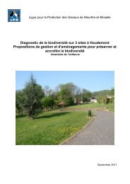 Diagnostic de la biodiversitÃ© sur 3 sites Ã  Houdemont Propositions ...