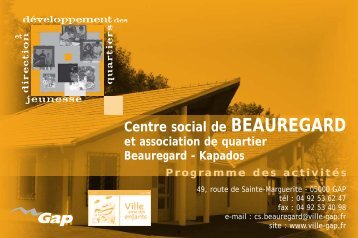 Centre social de BEAUREGARD - Ville de Gap