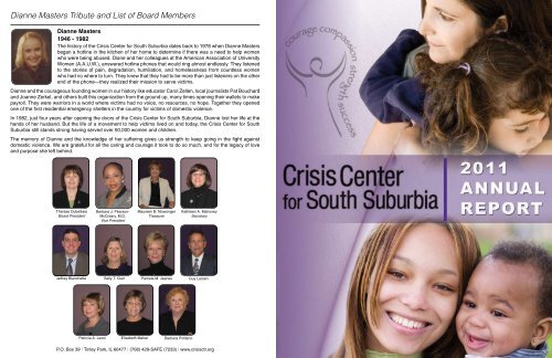 Dianne Masters Tribute and List of Board Members - Crisis Center ...