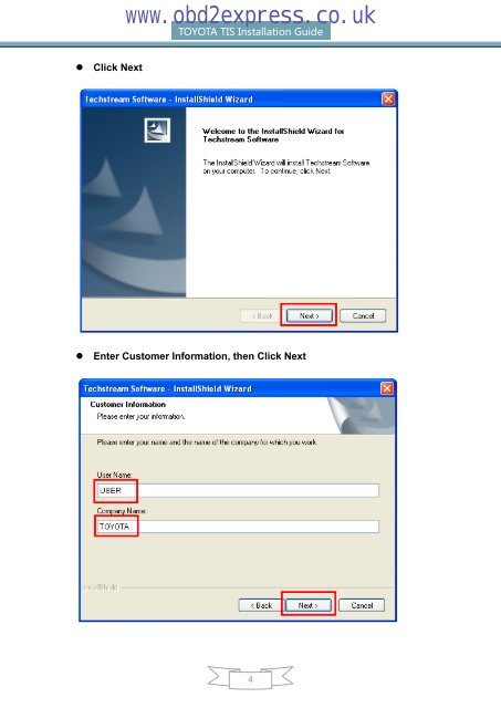 toyota TIS installation guide english