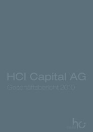 Geschäftsbericht 2010 - HCI