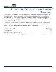 Limited Benefit Health Plan for Part-time Employees - My Lowe's Life