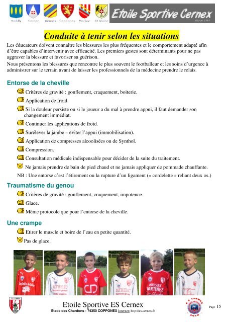 guide du jeune footballeur(2010-2011) - Etoile Sportive Cernex