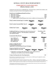 Annual Food Permit Fee Schedule - Kendall County Health ...