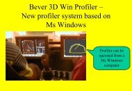 Bever 3D Win Profiler â New profiler system ... - Bever Control AS