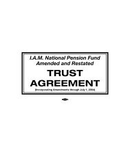 amended and restated trust agreement - IAM National Pension Fund