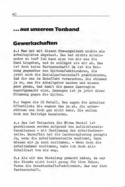 Die Heckel - der Gruppe Arbeiterpolitik