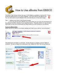 How to Use eBooks from EBSCO - The Dalton School