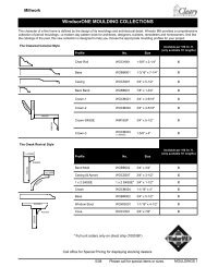 WindsorONE MOULDING COLLECTIONS - Cleary Millwork