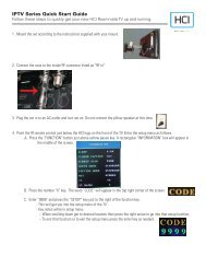 IPTV Series Quick Start Guide - Hci