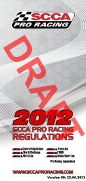 REGULATIONS - SCCA Pro Racing