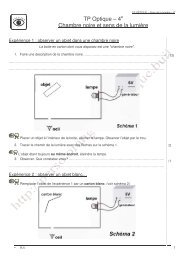 TP Optique – 4e Chambre noire et sens de la lumière