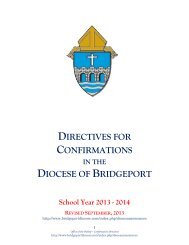 2013 Confirmation Directives - Diocese of Bridgeport