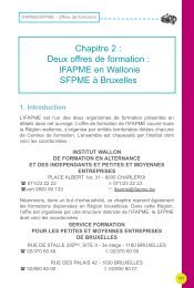 Offre de formations IFAPME - Sysfal