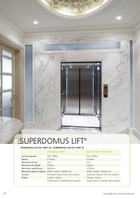 download brochure - Easy Living Home Elevators